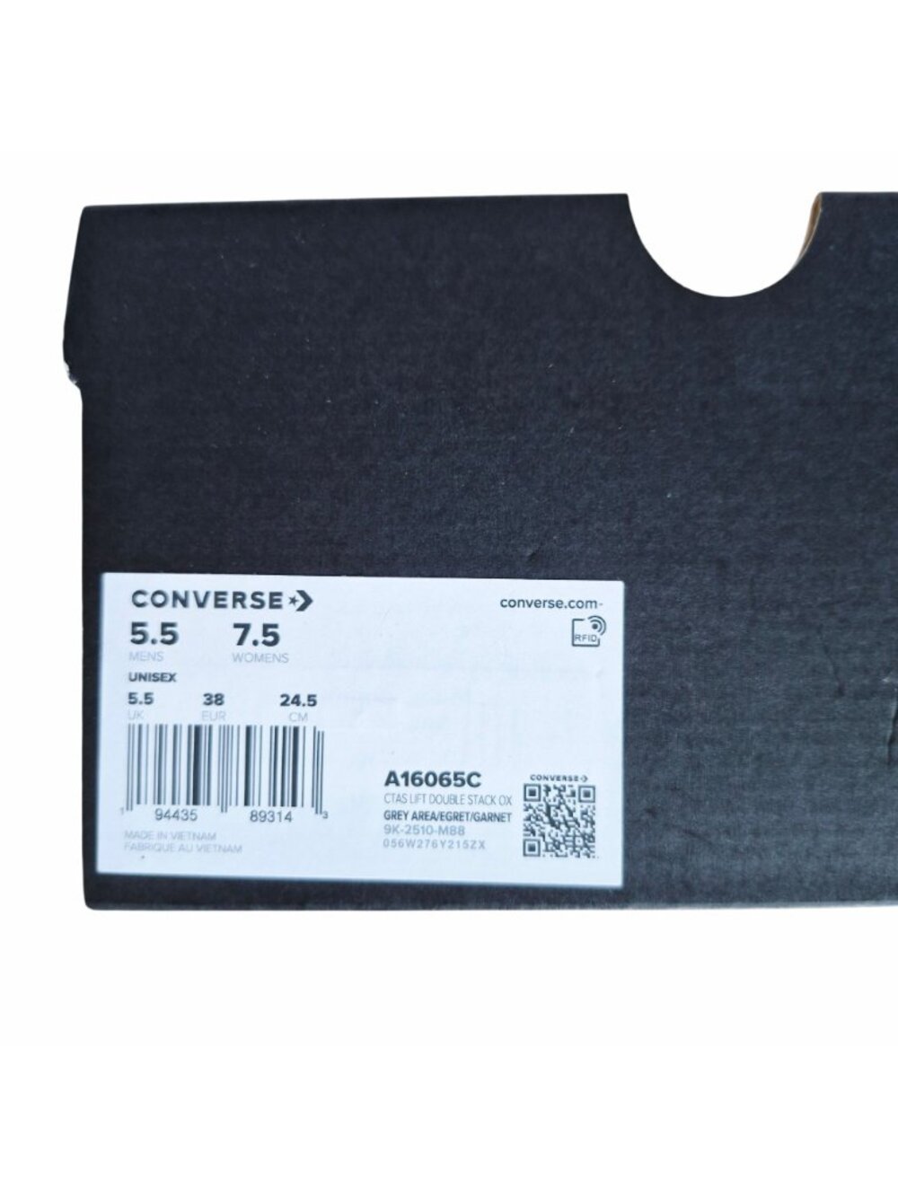⭐Converse Chuck Taylor Lift Double Stack 7.5 Women's shoes Sneaker Grey A16065C - Picture 8 of 13